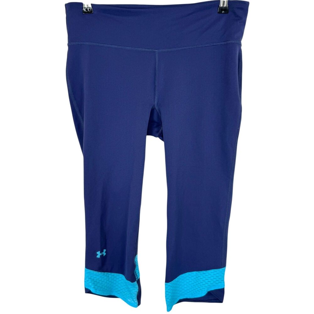 Under Armour Blue & bright blue accent athletic capri legging Size Medium
